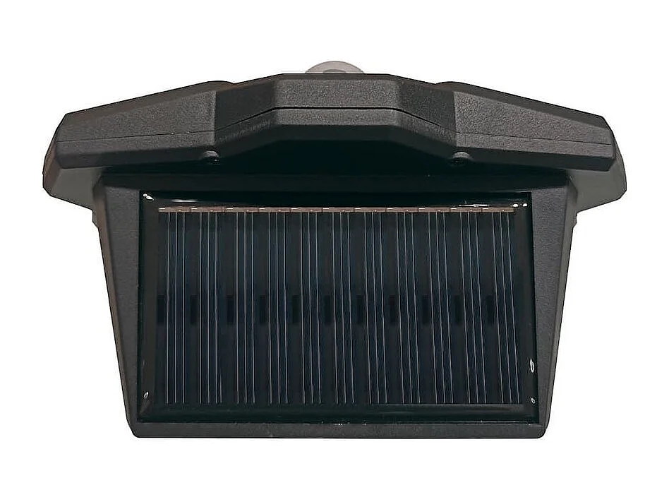 Lampe led solaire extérieur noir éclairage blanc avec détecteur mouvement et luminosité