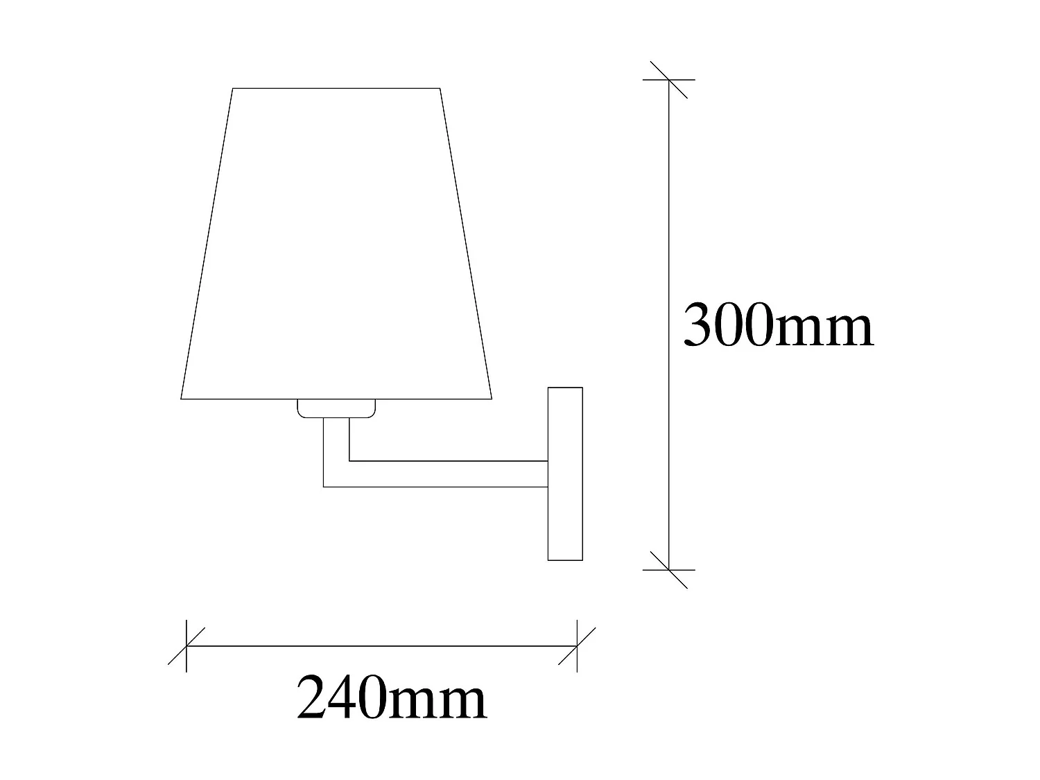Applique murale classique, abat-jour beige ZURICH