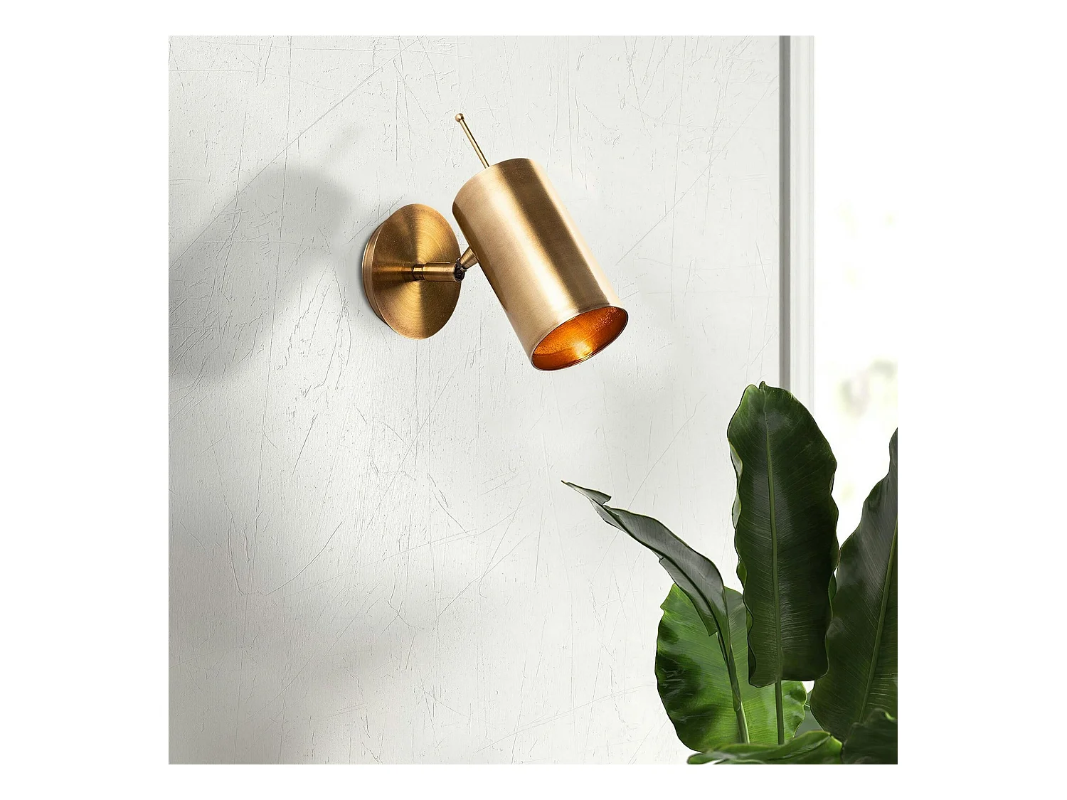 Applique murale vintage métal brossé, tête orientable SFAX