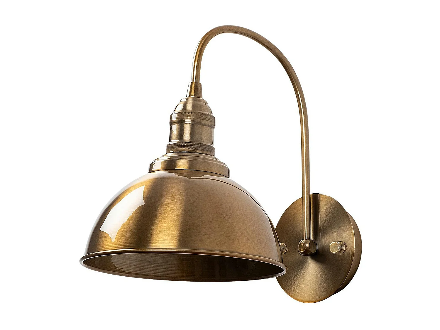 Applique murale vintage dorée, douille décorative SILE