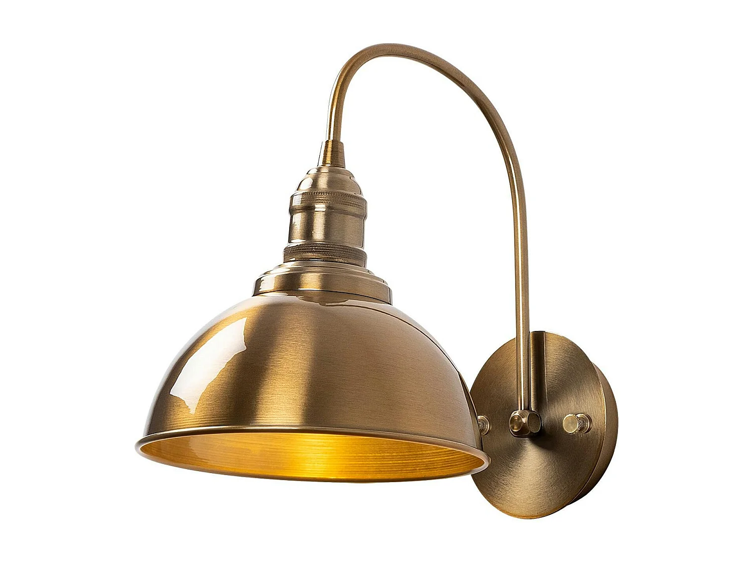 Applique murale vintage dorée, douille décorative SILE