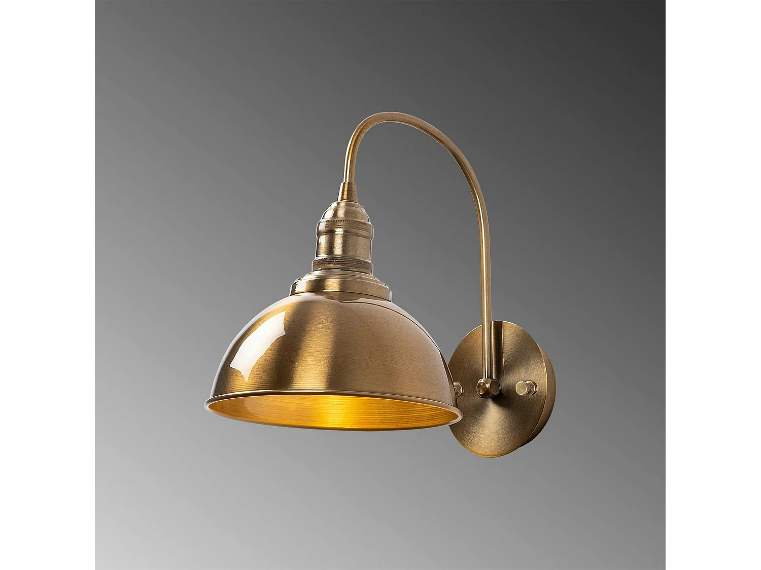 Applique murale vintage dorée, douille décorative SILE