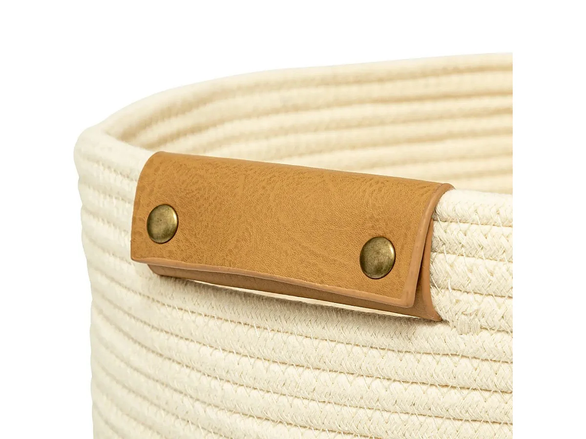 Panier à Linge Rond "Duo" 80L Ivoire