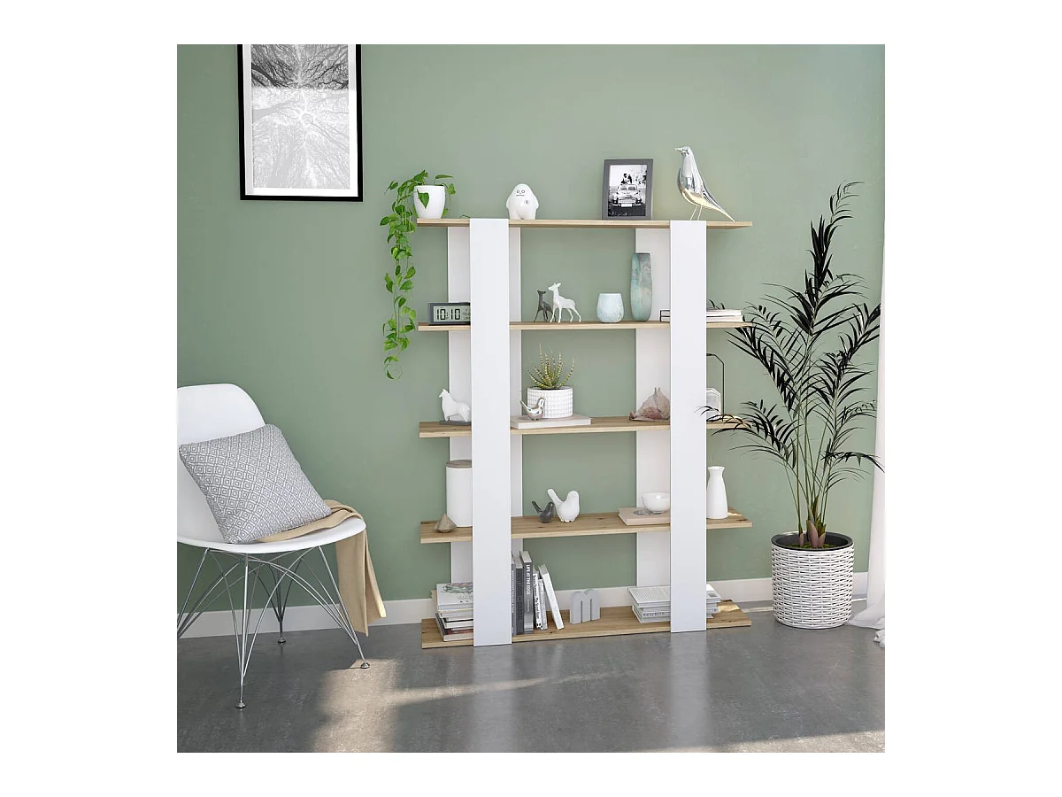 Deia Blanca Artik Nodi Prateleira Carvalho 136x108x31 cm