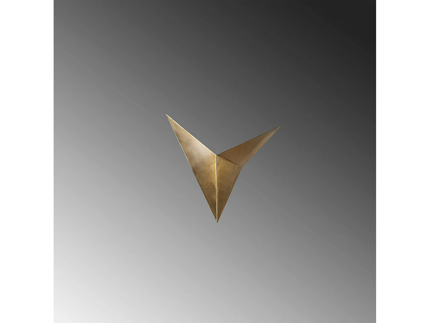 Applique murale design dorée, origami triangulaire SFAX