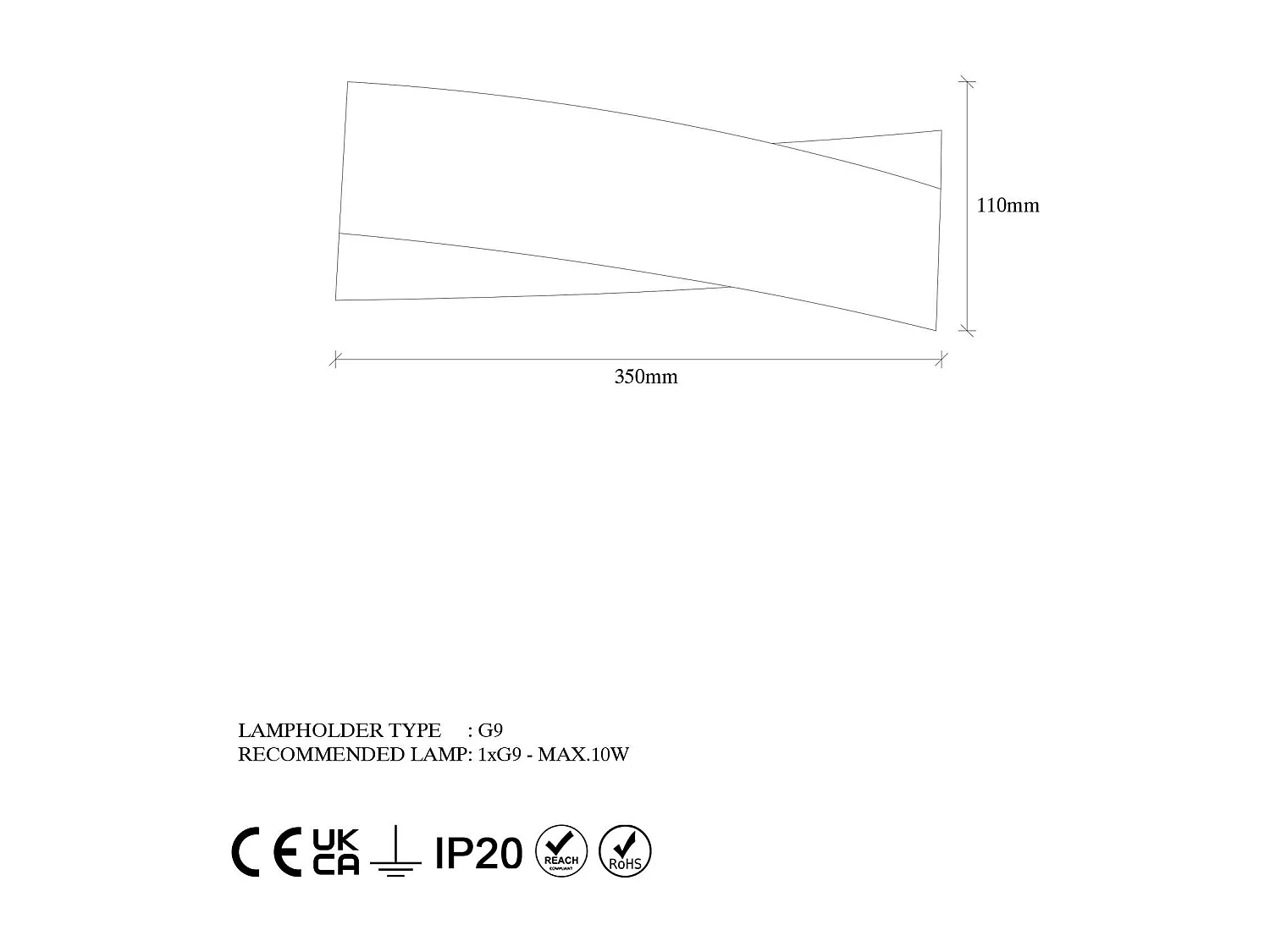 Applique murale design noire, nœud stylisé 35 cm SFAX