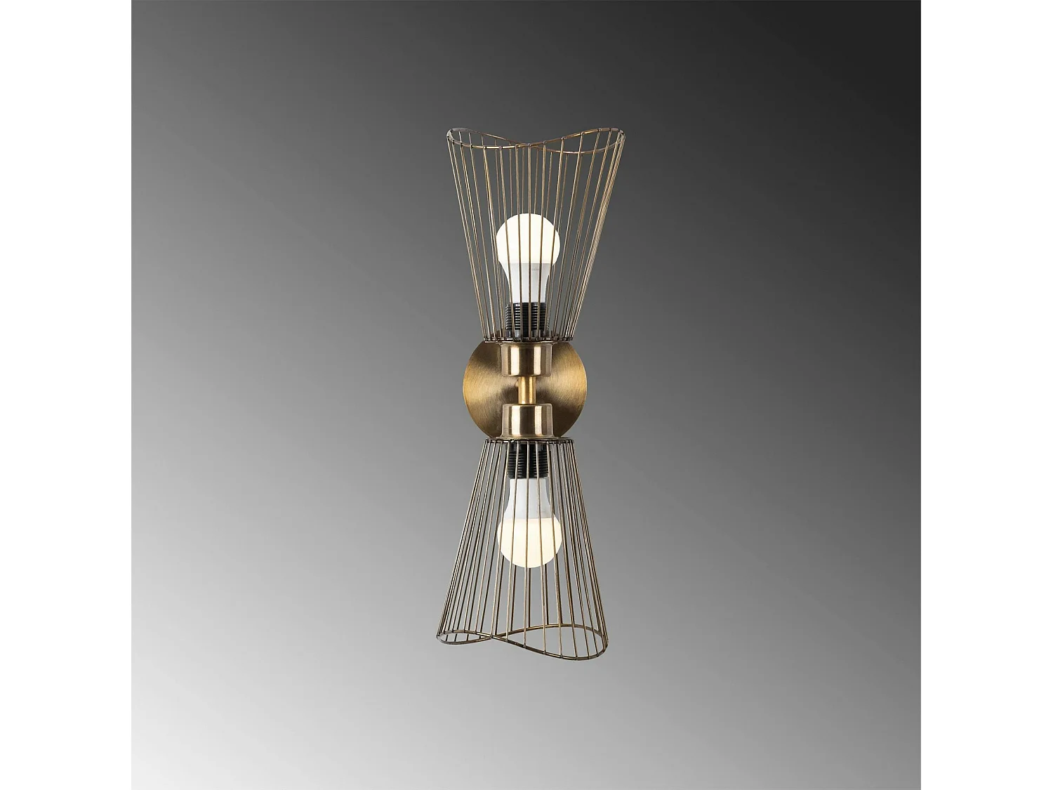 Applique murale vintage cuivrée, lanterne filaire SFAX