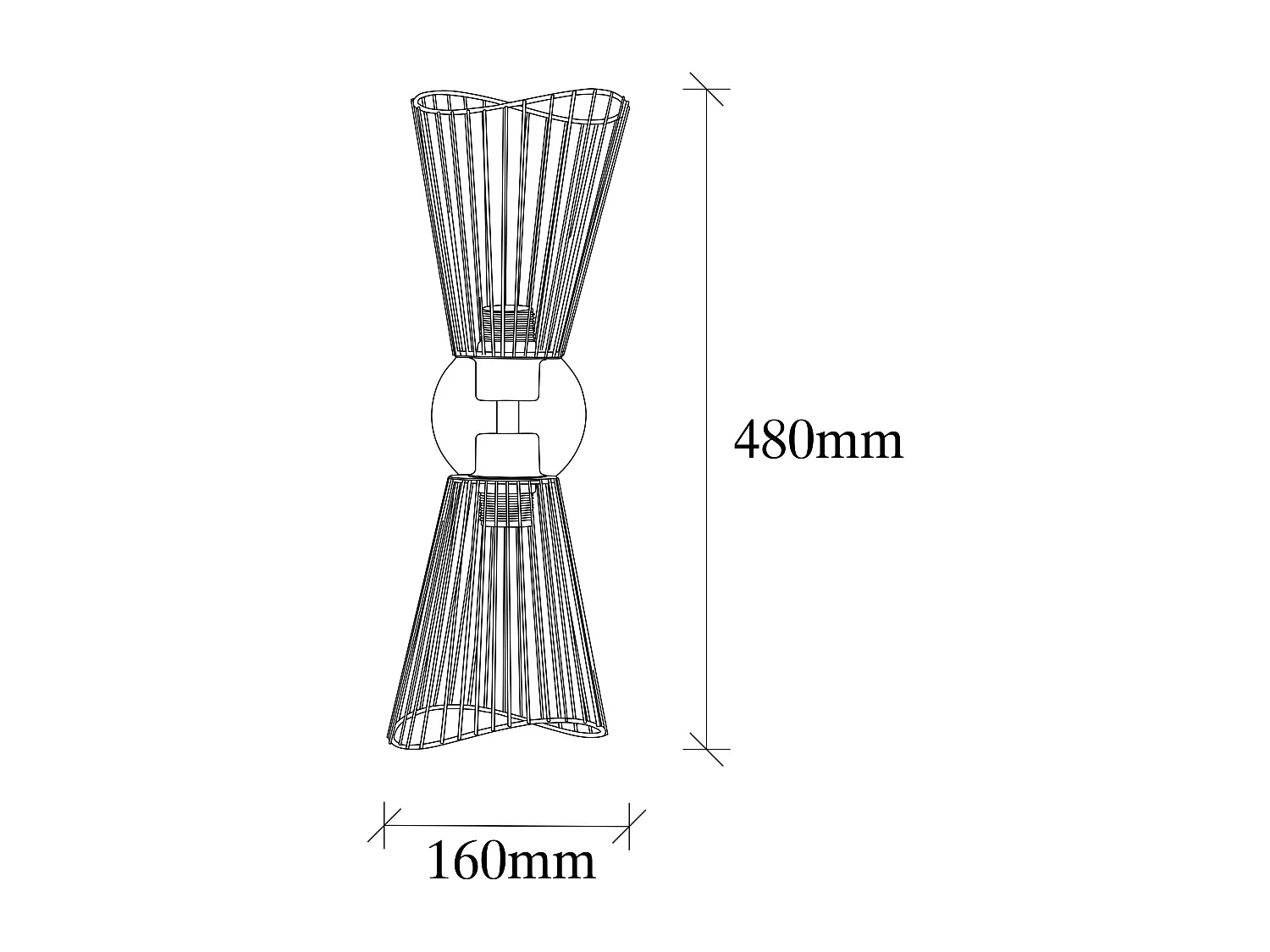Applique murale vintage cuivrée, lanterne filaire SFAX