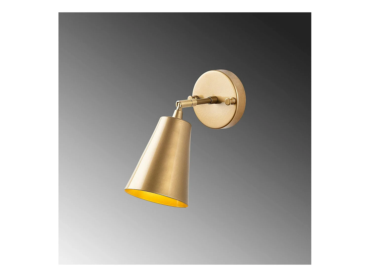 Applique murale moderne dorée, abat-jour orientable SFAX