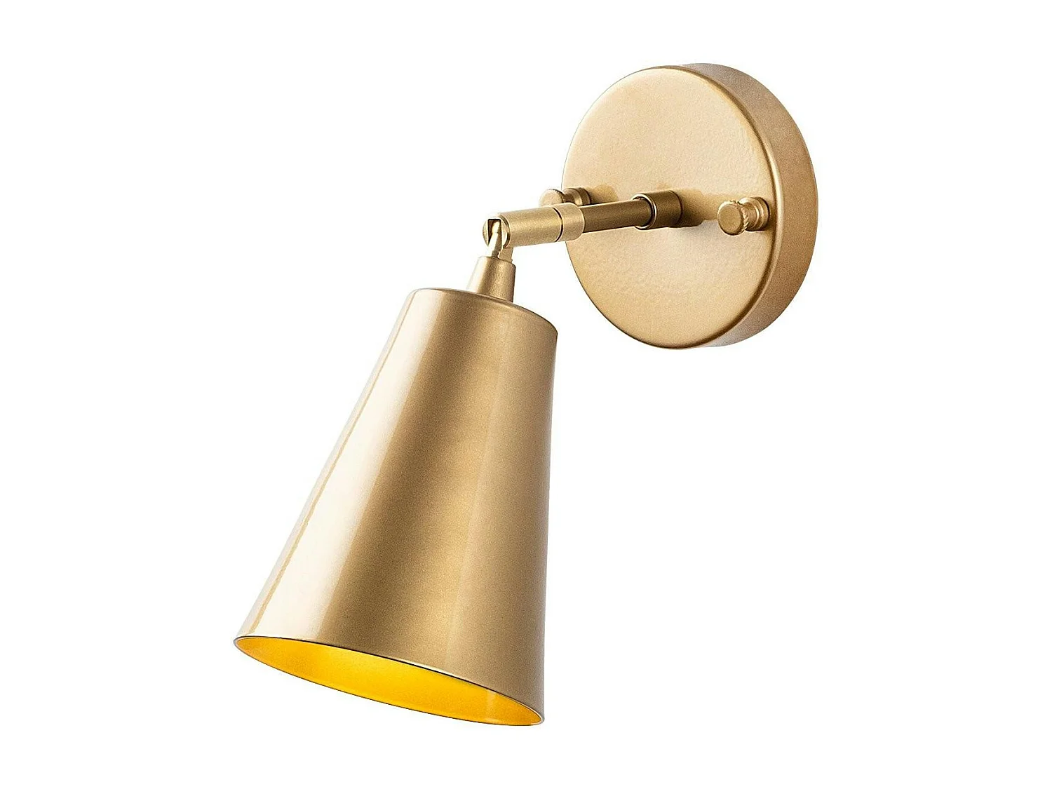 Applique murale moderne dorée, abat-jour orientable SFAX