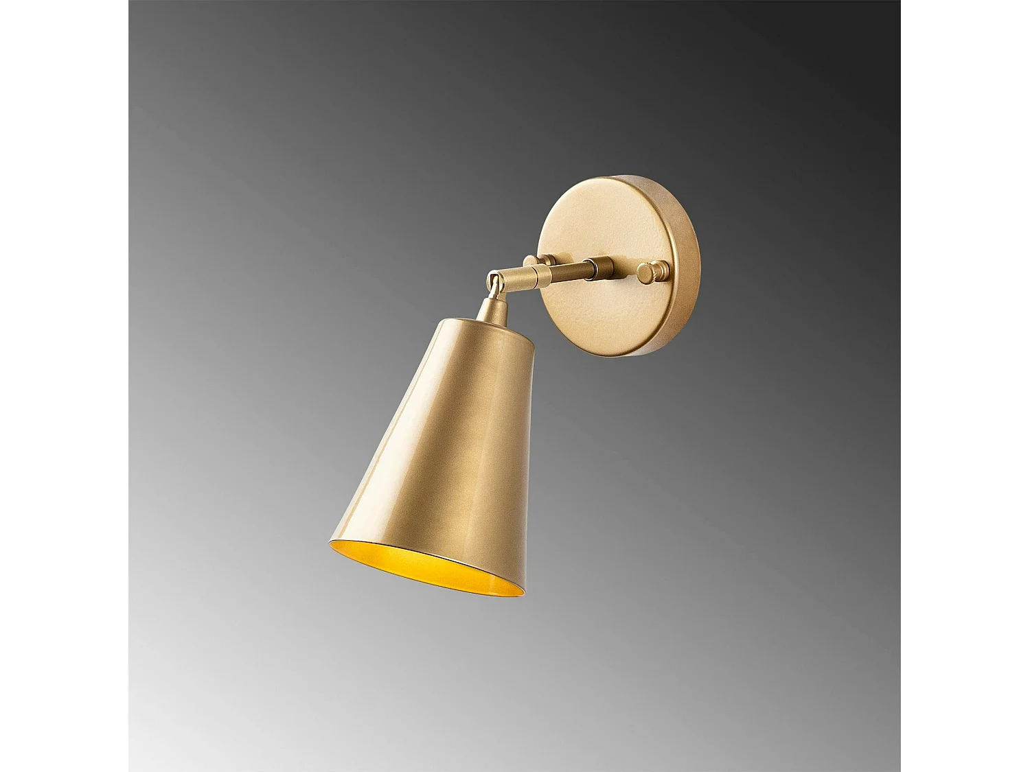 Applique murale moderne dorée, abat-jour orientable SFAX