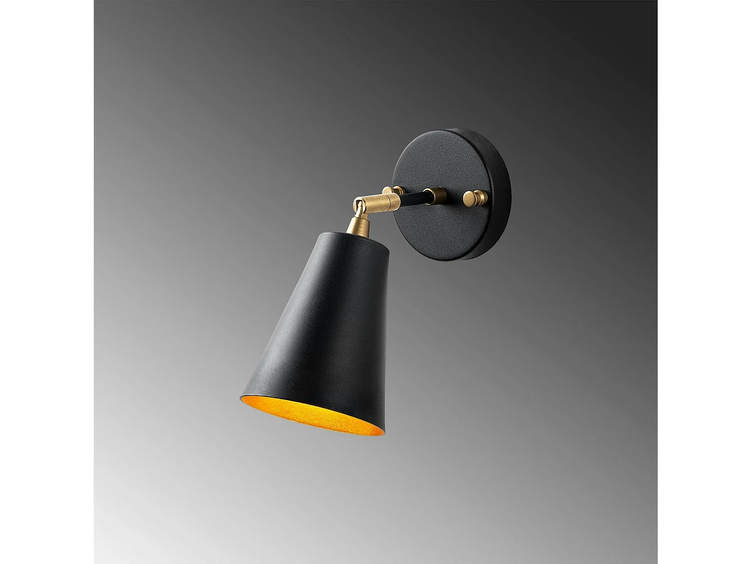 Applique murale moderne noire, abat-jour orientable SFAX