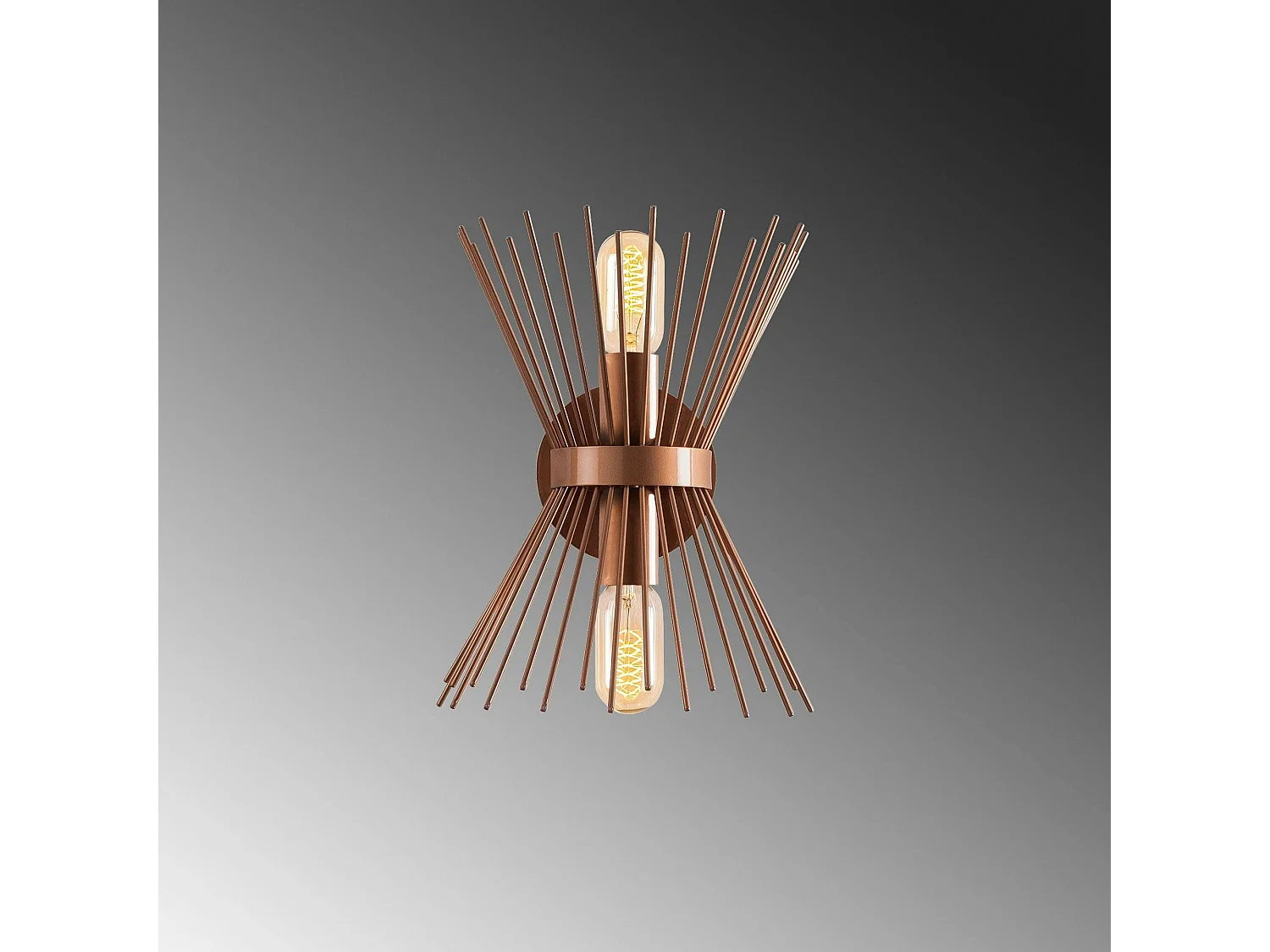 Applique murale design cuivrée, forme sablier SINOP