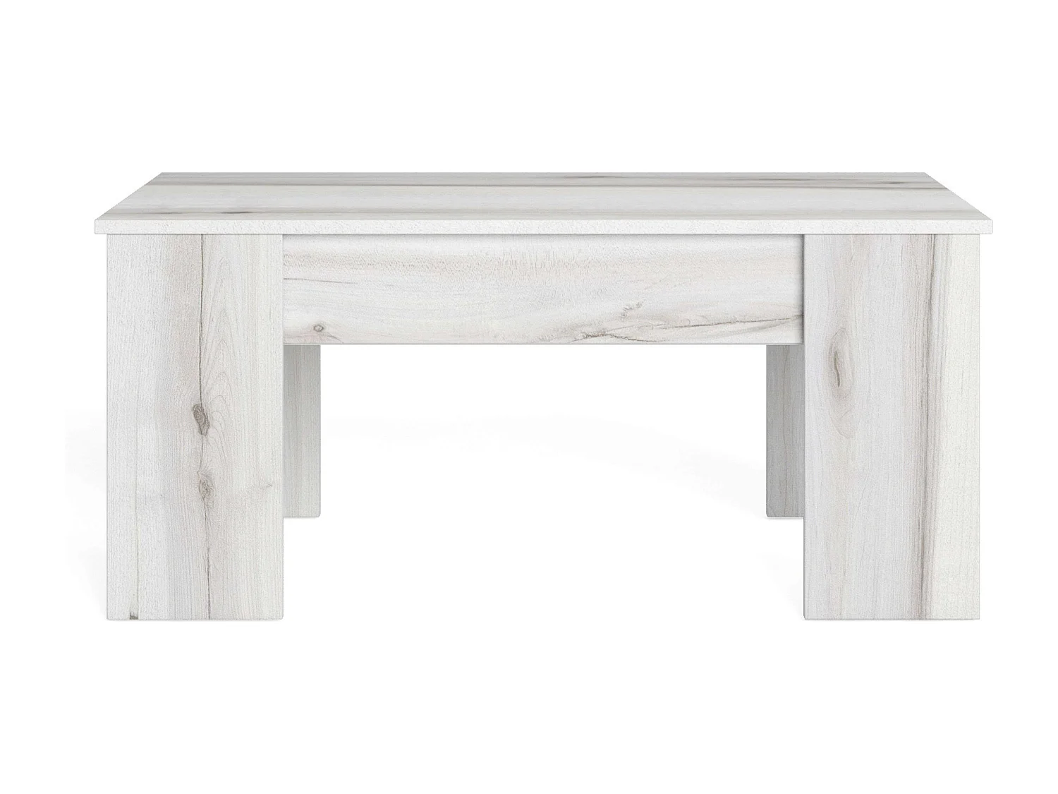 Mesa Centro Elevable Low Estilo Contemporáneo Blanco Albo 100x50 cm