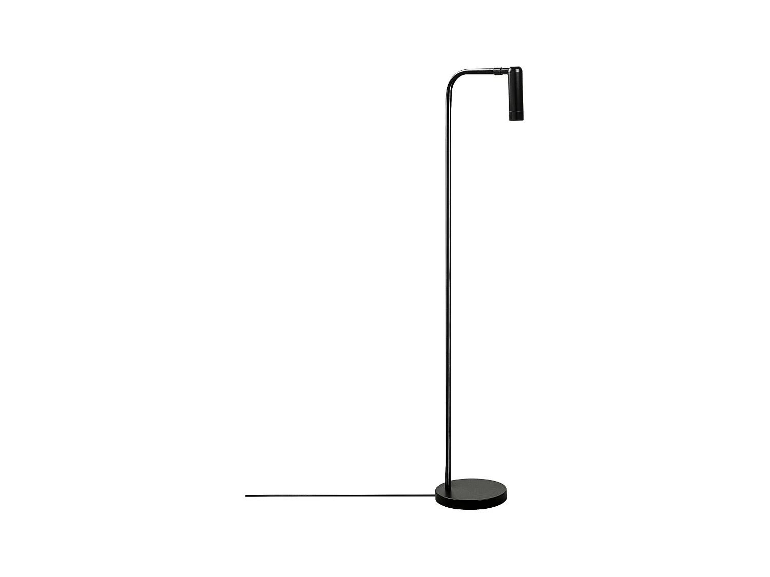 Lampadaire design noir minimaliste à tête orientable SILE
