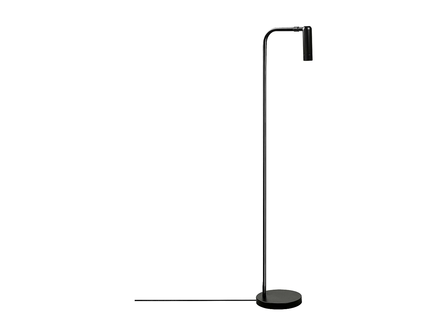 Lampadaire design noir minimaliste à tête orientable SILE