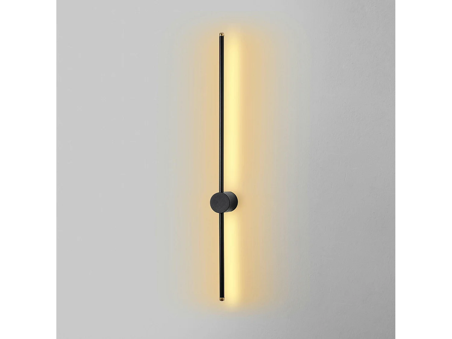 Applique murale LED design, 1 tige noire verticale VIESTE