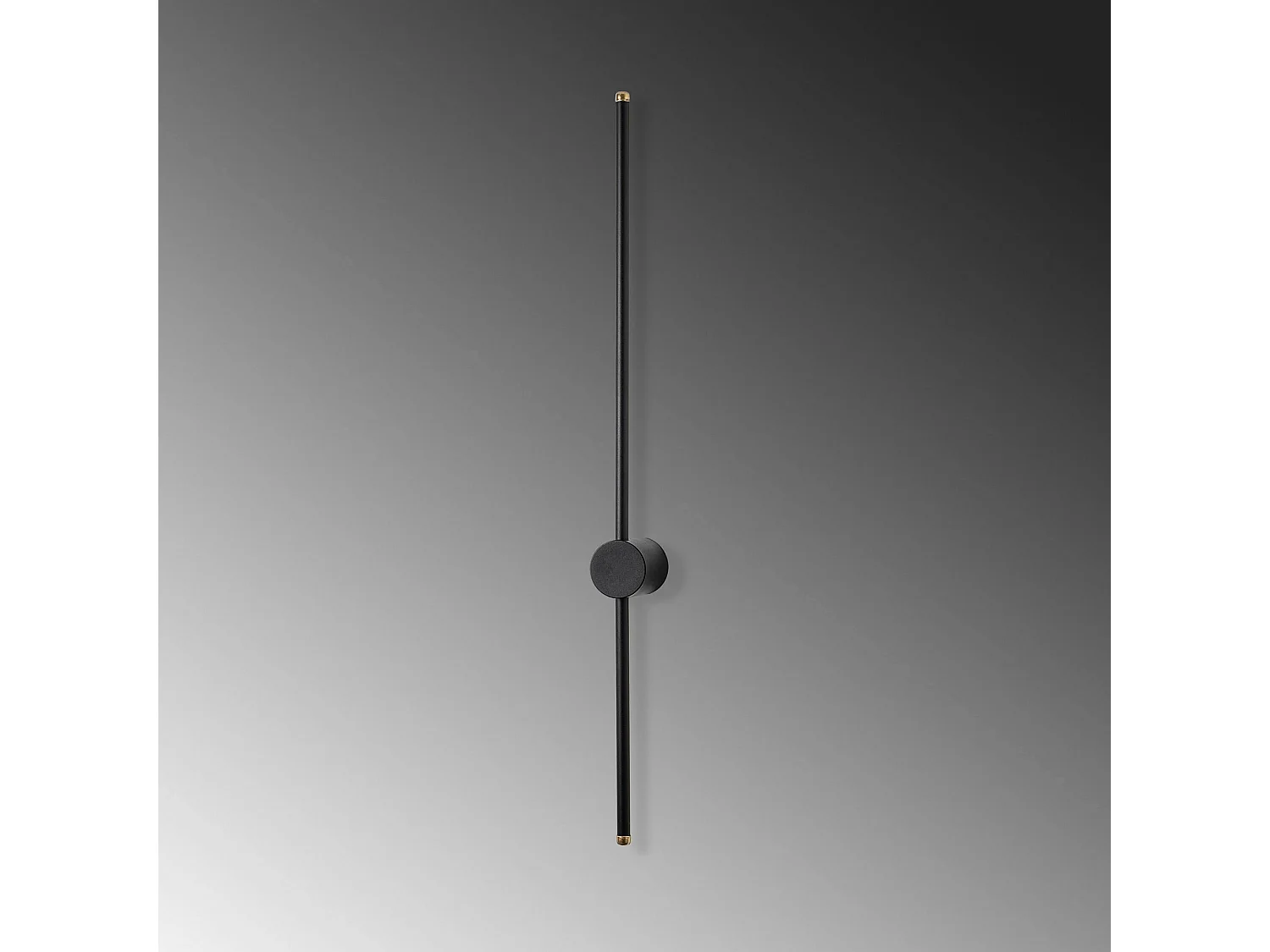 Applique murale LED design, 1 tige noire verticale VIESTE