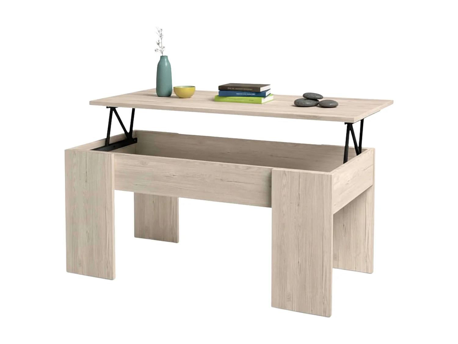 Mesa de centro elevable Low color sahara moderno 100x45x50 cm