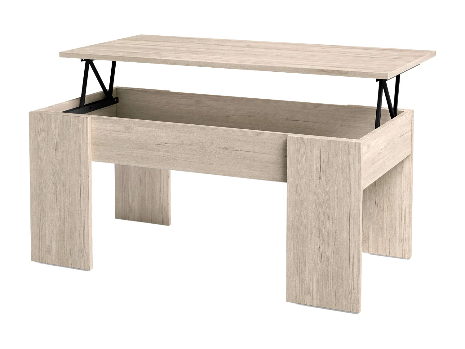 Mesa de centro elevable Low color sahara moderno 100x45x50 cm