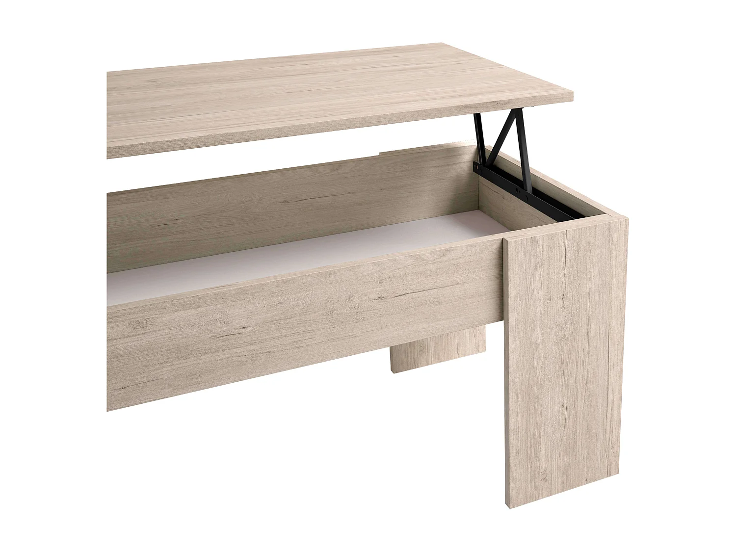 Mesa de centro elevable Low color sahara moderno 100x45x50 cm