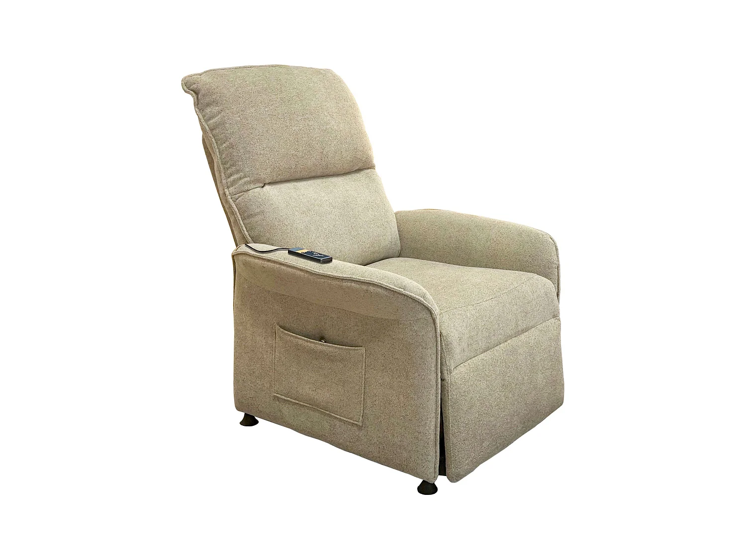 Sillón Reclinable Modelo Thai Estilo Contemporáneo Beige 2 Motores 82x102x84 cm