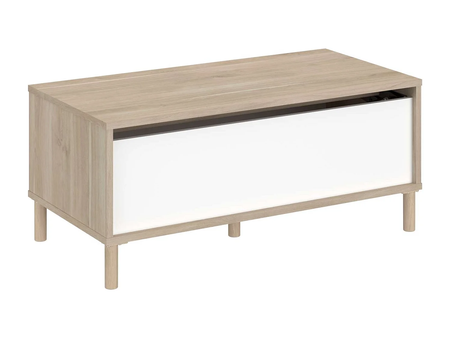 Mesa de centro Azzaro salón tablero elevable melamina roble japonés 110x44x50 cm