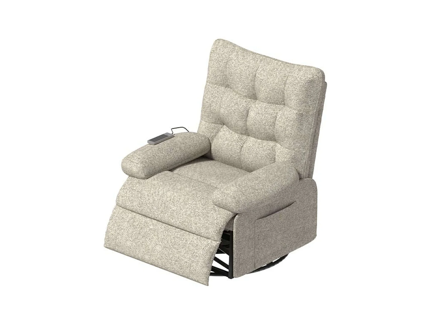 Sillón Reclinable Seren Gris con Mando Función Levantapersonas 90x107x84 cm