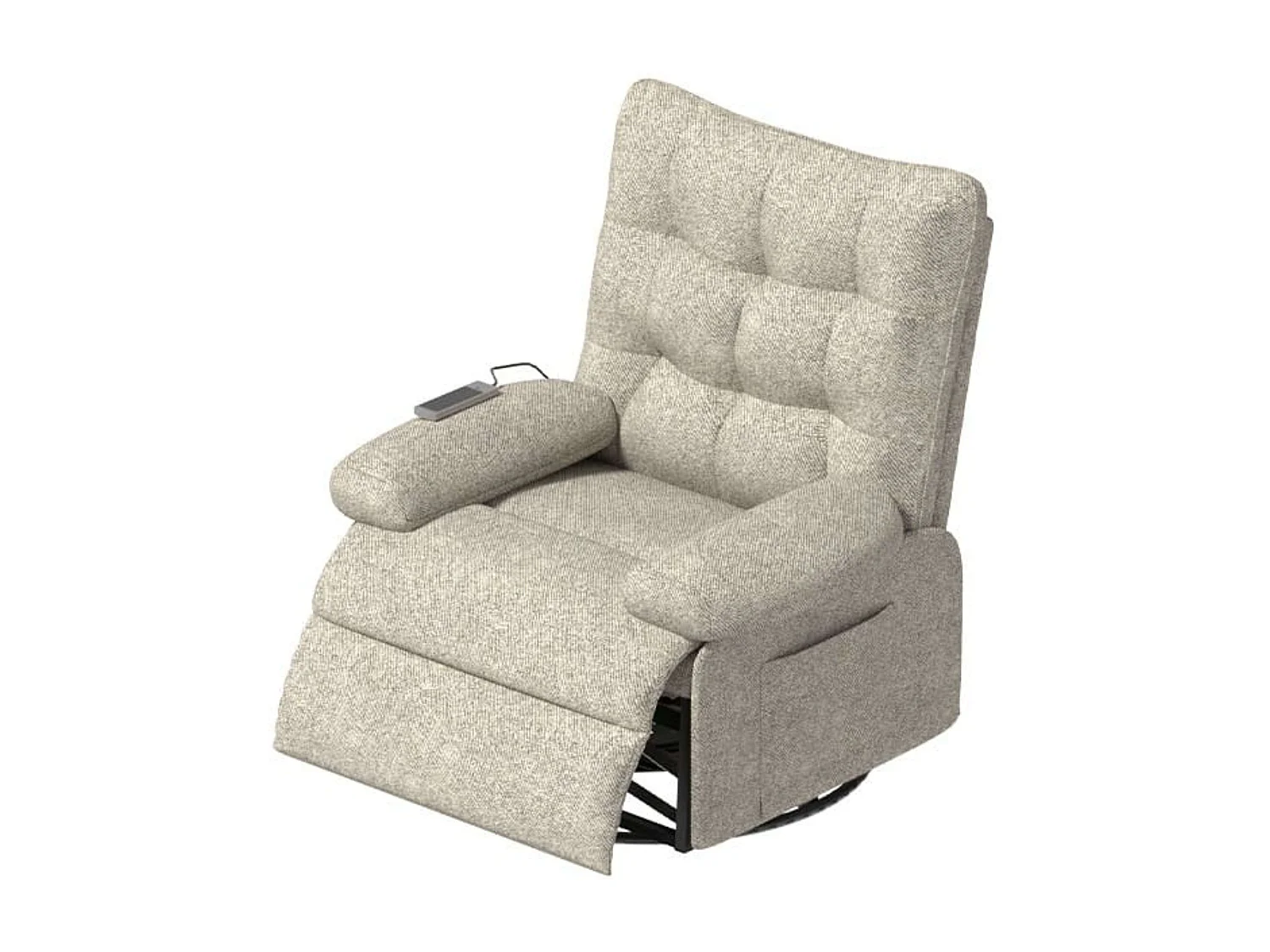 Sillón Reclinable Seren Gris con Mando Función Levantapersonas 90x107x84 cm