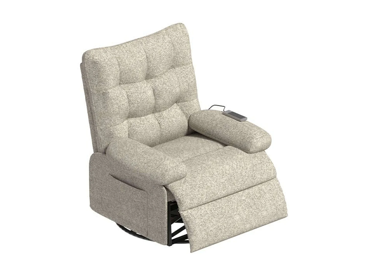 Sillón Reclinable Seren Gris con Mando Función Levantapersonas 90x107x84 cm