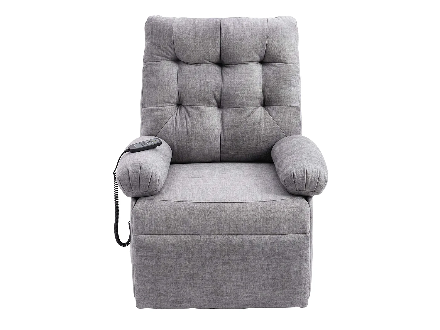 Sillón Reclinable Seren Gris con Mando Función Levantapersonas 90x107x84 cm
