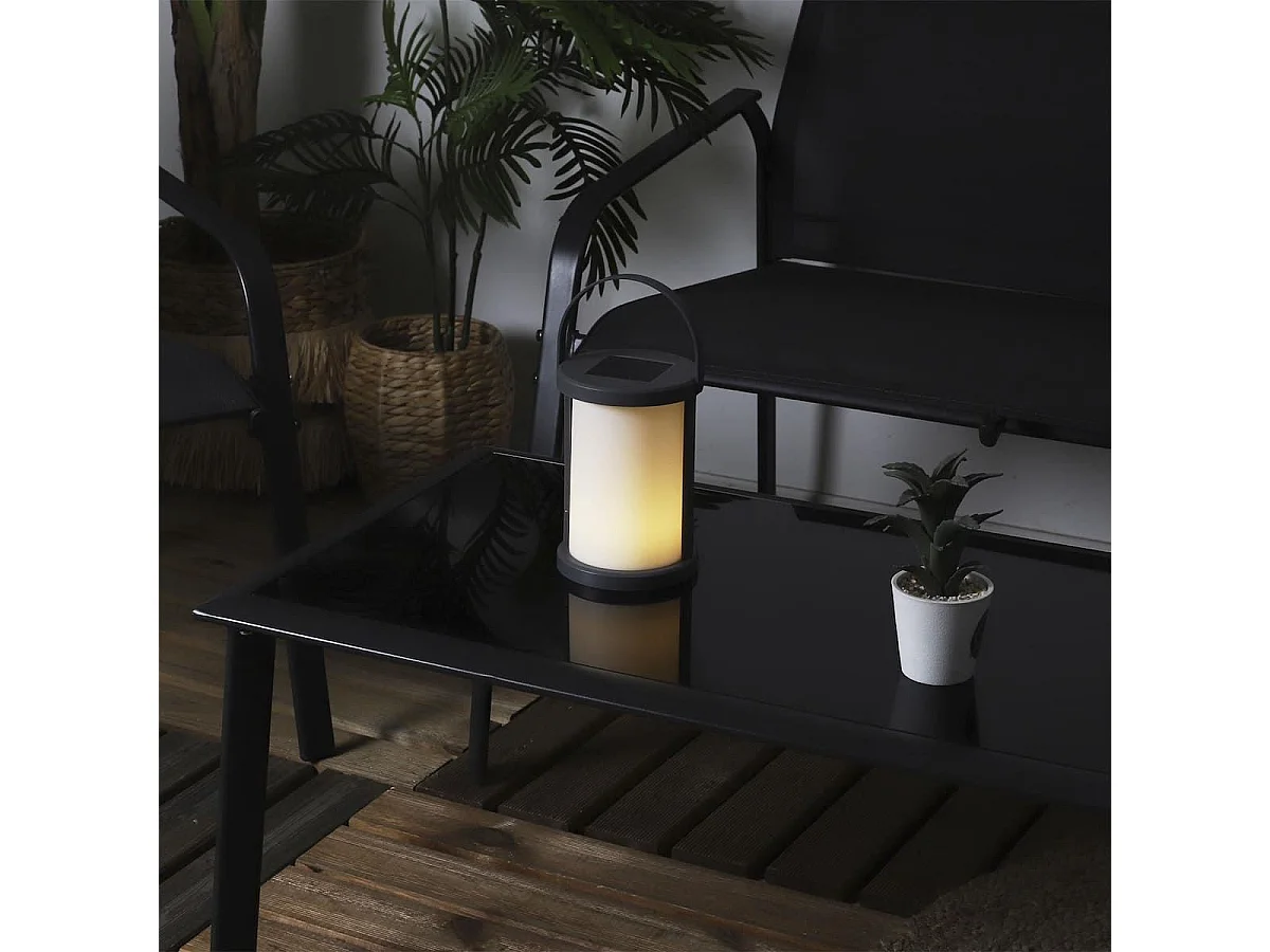 Lampe nomade solaire portable en plastique blanc et gris à Suspendre ou à poser