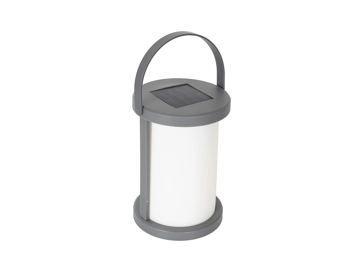 Lampe nomade solaire portable en plastique blanc et gris à Suspendre ou à poser