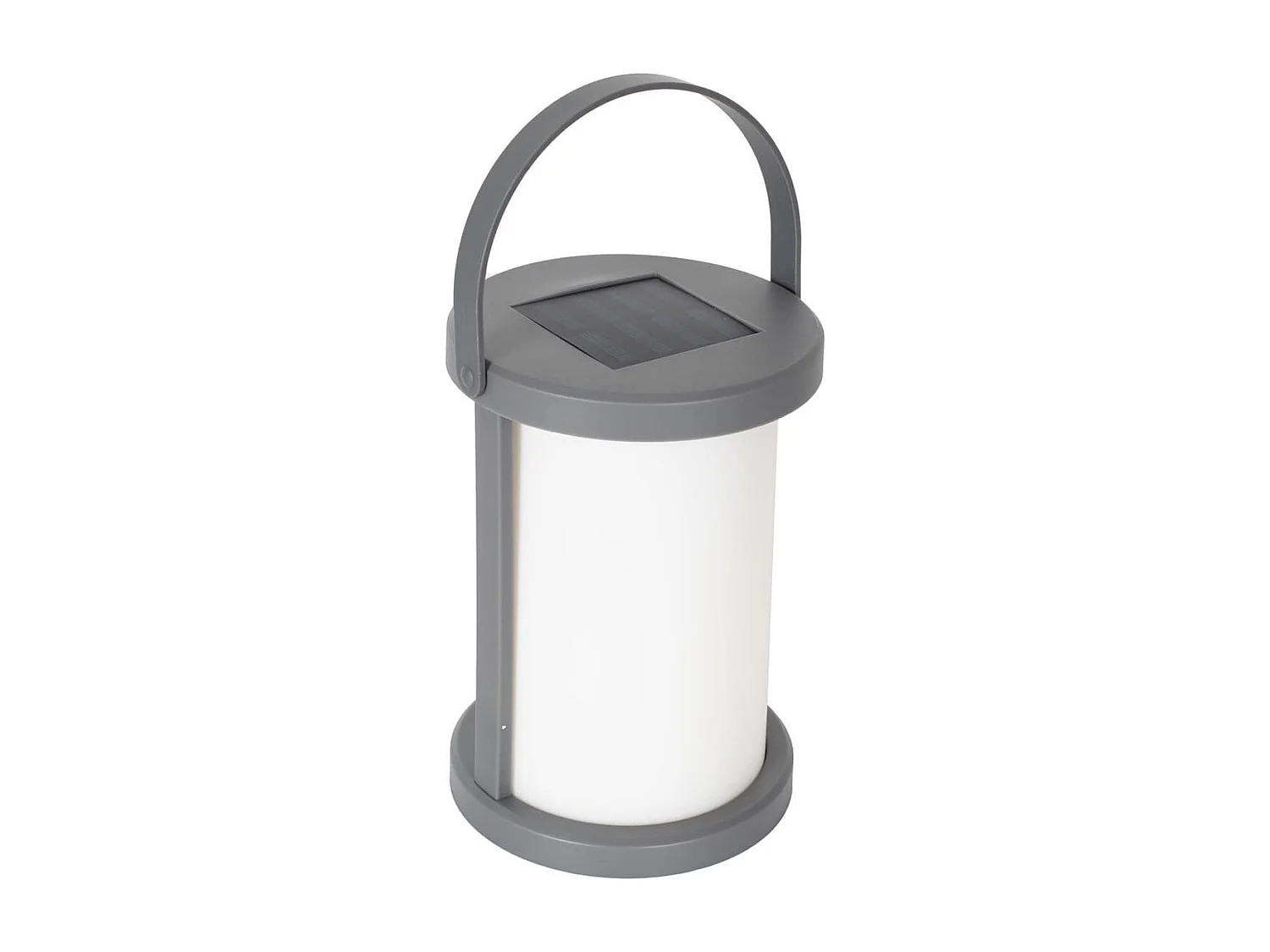 Lampe nomade solaire portable en plastique blanc et gris à Suspendre ou à poser