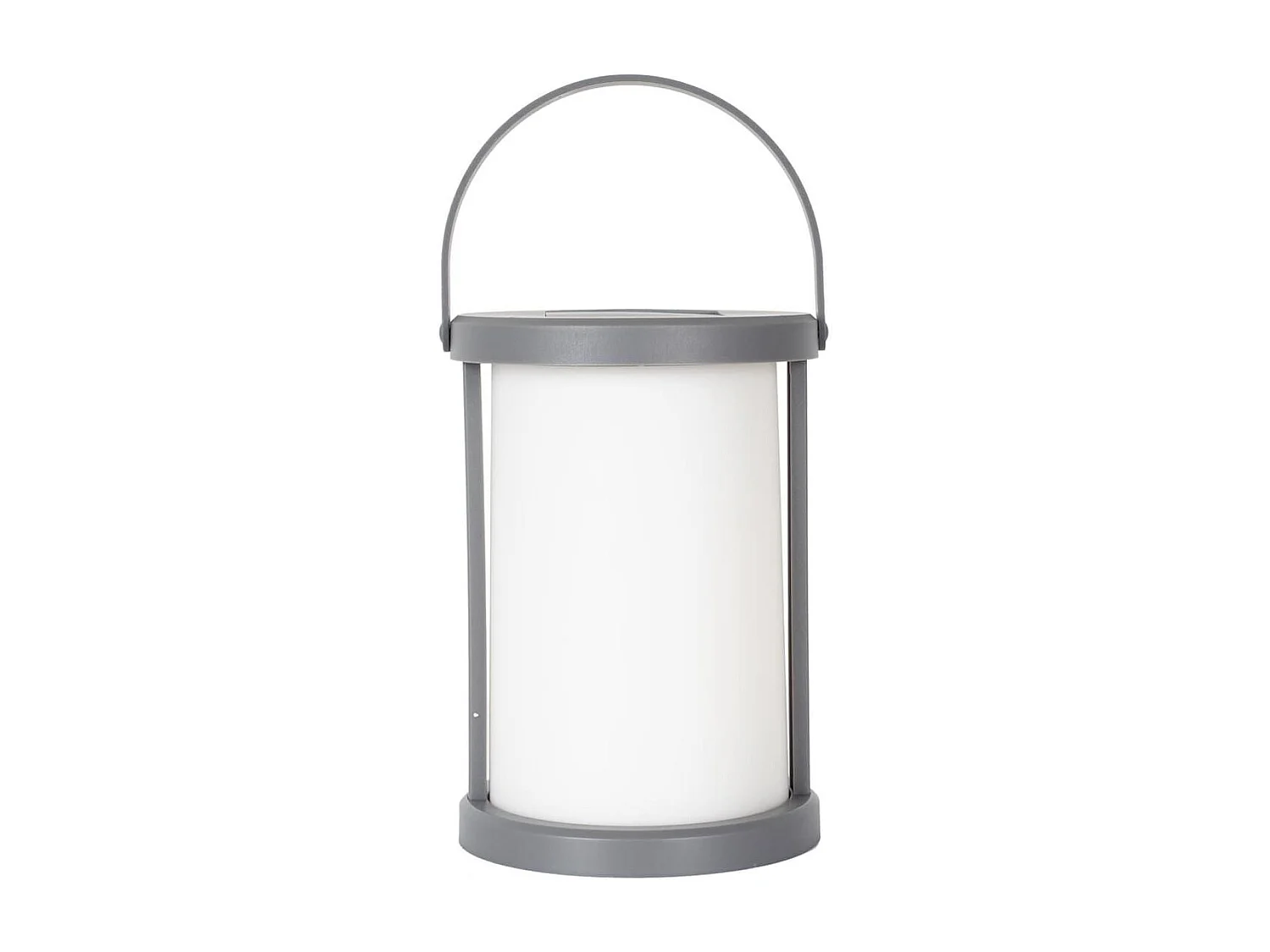 Lampe nomade solaire portable en plastique blanc et gris à Suspendre ou à poser