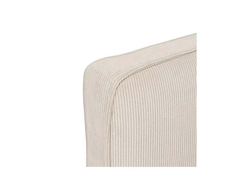 Tête de Lit Effet Velours Côtelé "Wonta" 163cm Argile