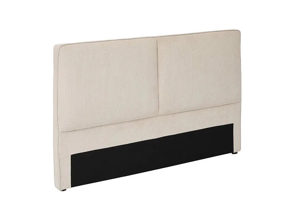 Tête de Lit Effet Velours Côtelé "Wonta" 163cm Argile