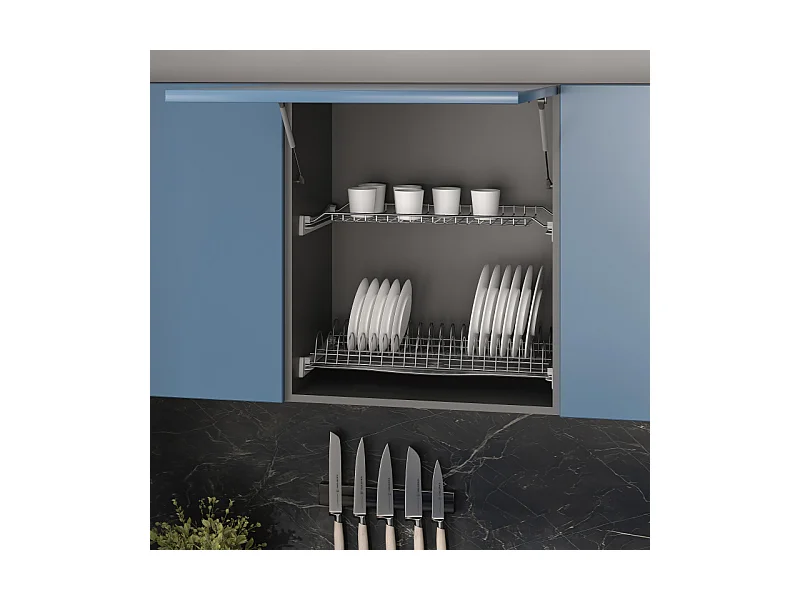 Emuca 8256225 Égouttoir Suprastar pour module, 600, Peint en aluminium, Acier