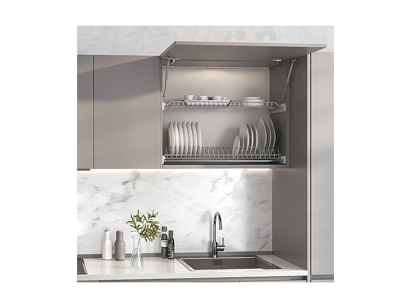 Emuca 8256225 Égouttoir Suprastar pour module, 600, Peint en aluminium, Acier