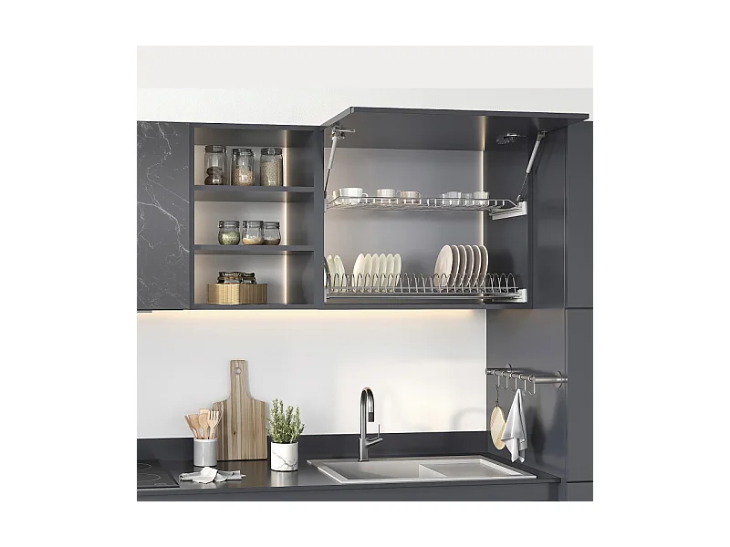 Emuca 8256225 Égouttoir Suprastar pour module, 600, Peint en aluminium, Acier