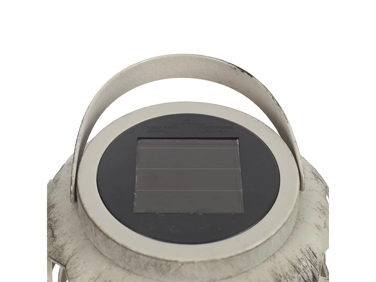 Lanterne solaire extérieur polypropylène grise effet bougie