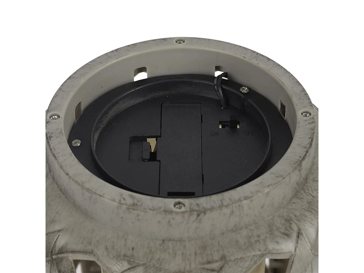 Lanterne solaire extérieur polypropylène grise effet bougie