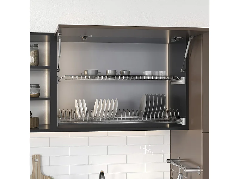 Escurreplatos Suprastar Aluminio Gris para Módulos Altos 77x9x27 cm