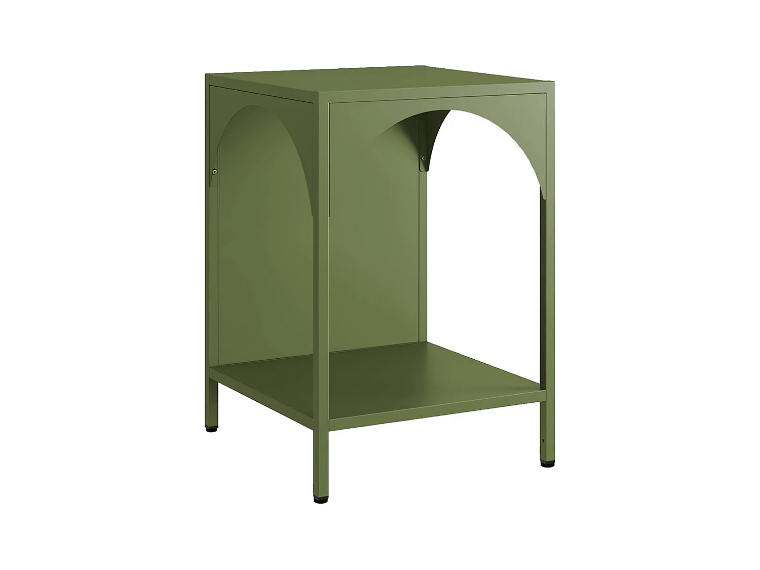 Table de chevet. table d'appoint en acier kaki