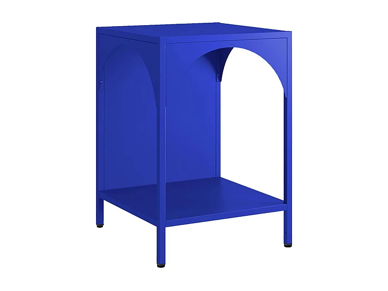 Mesita de noche de estilo industrial azul