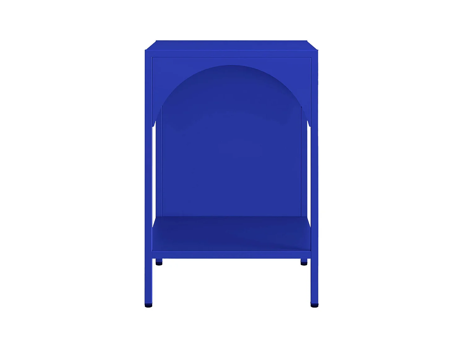 Table de chevet. table d'appoint en acier bleu