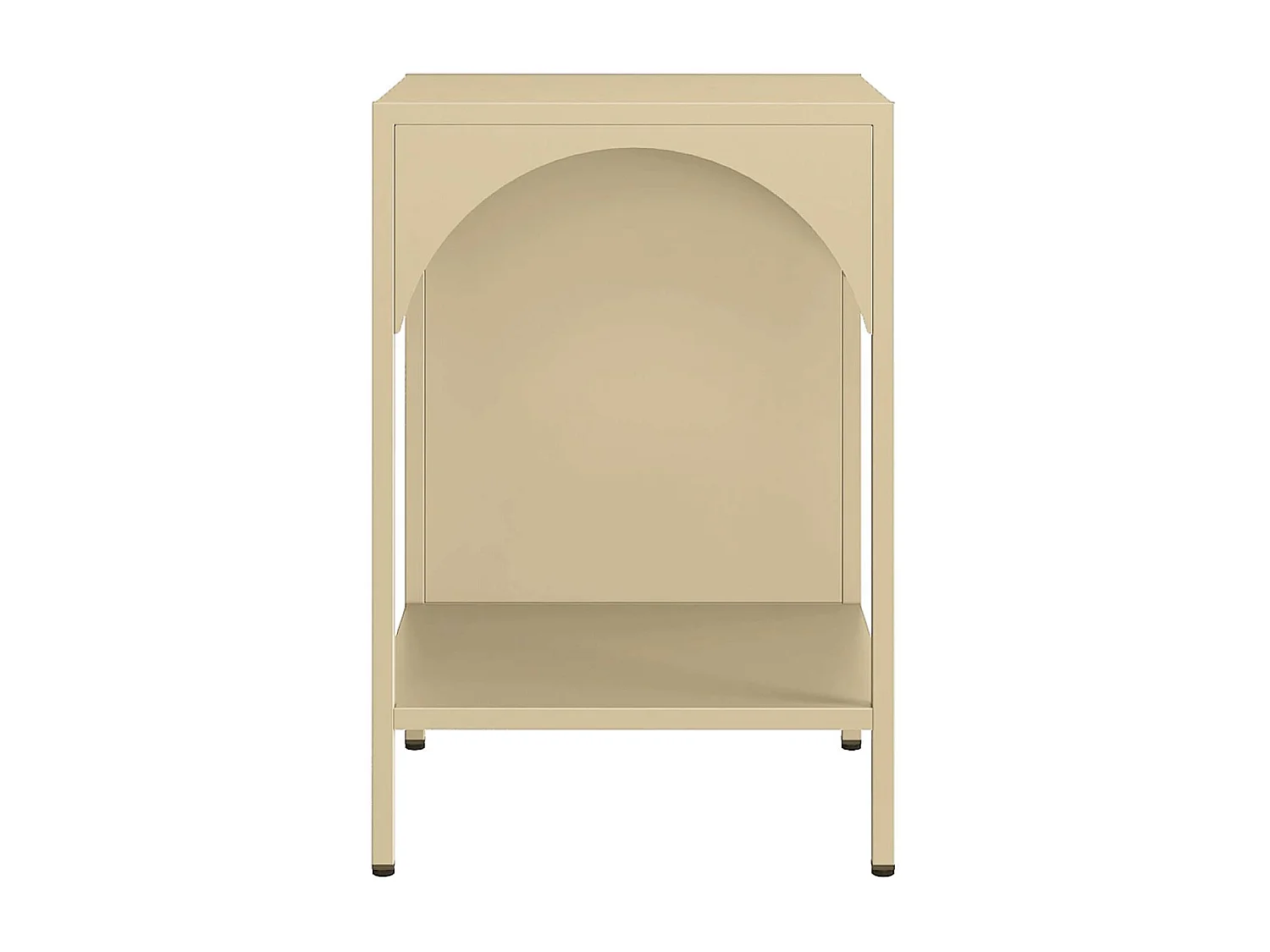 Set 2 comodini, tavolini industriali, beige