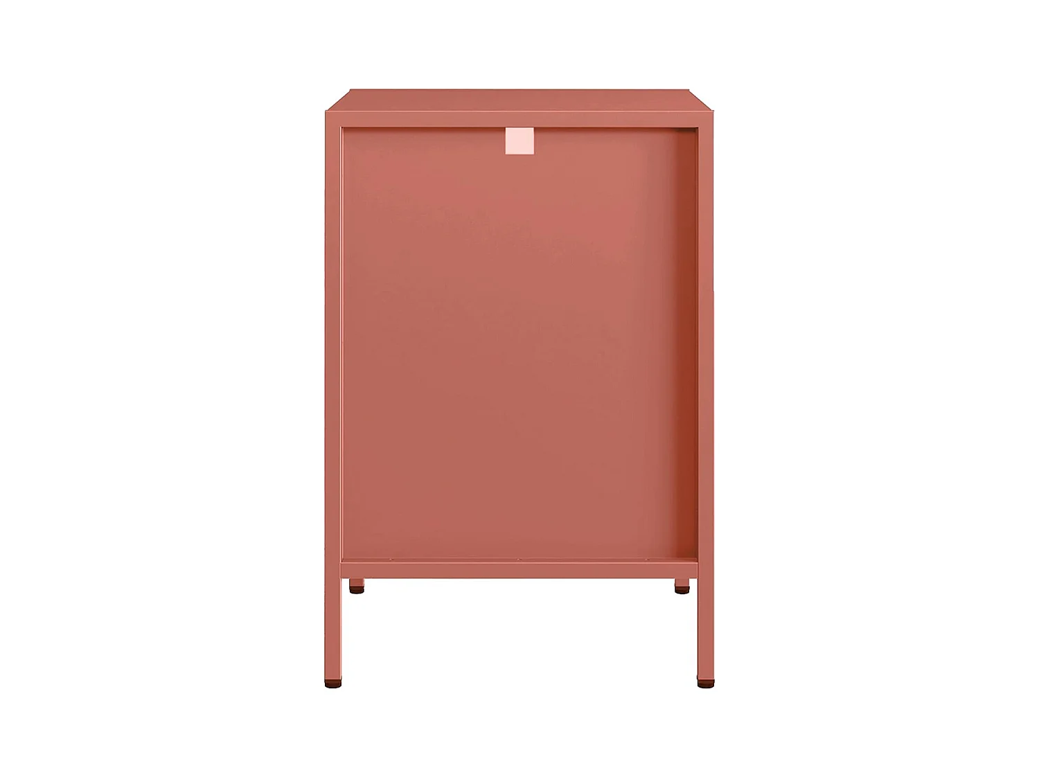 Table de chevet. table d'appoint en acier terracotta