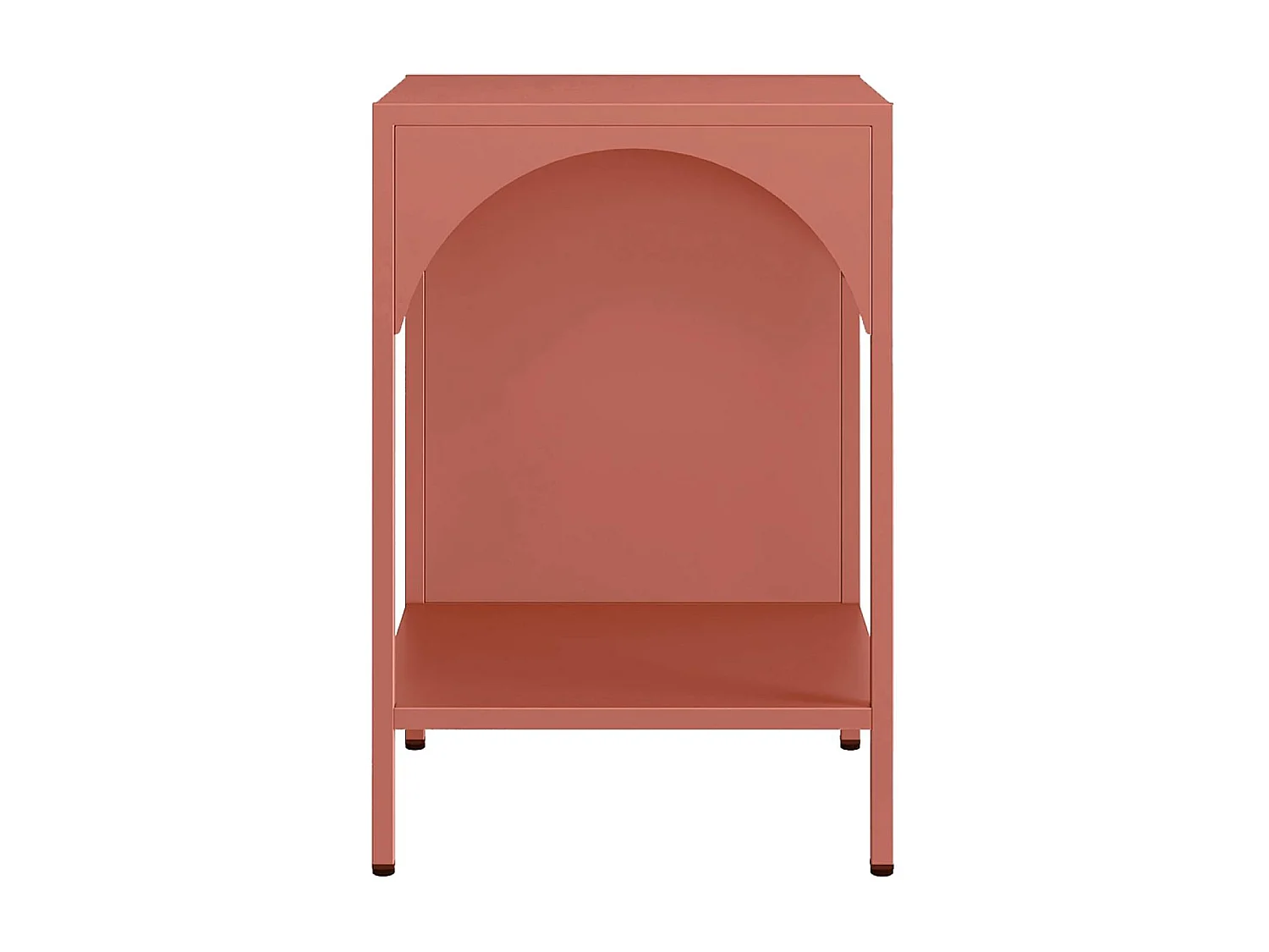 Comodino, tavolino industriale, terracotta