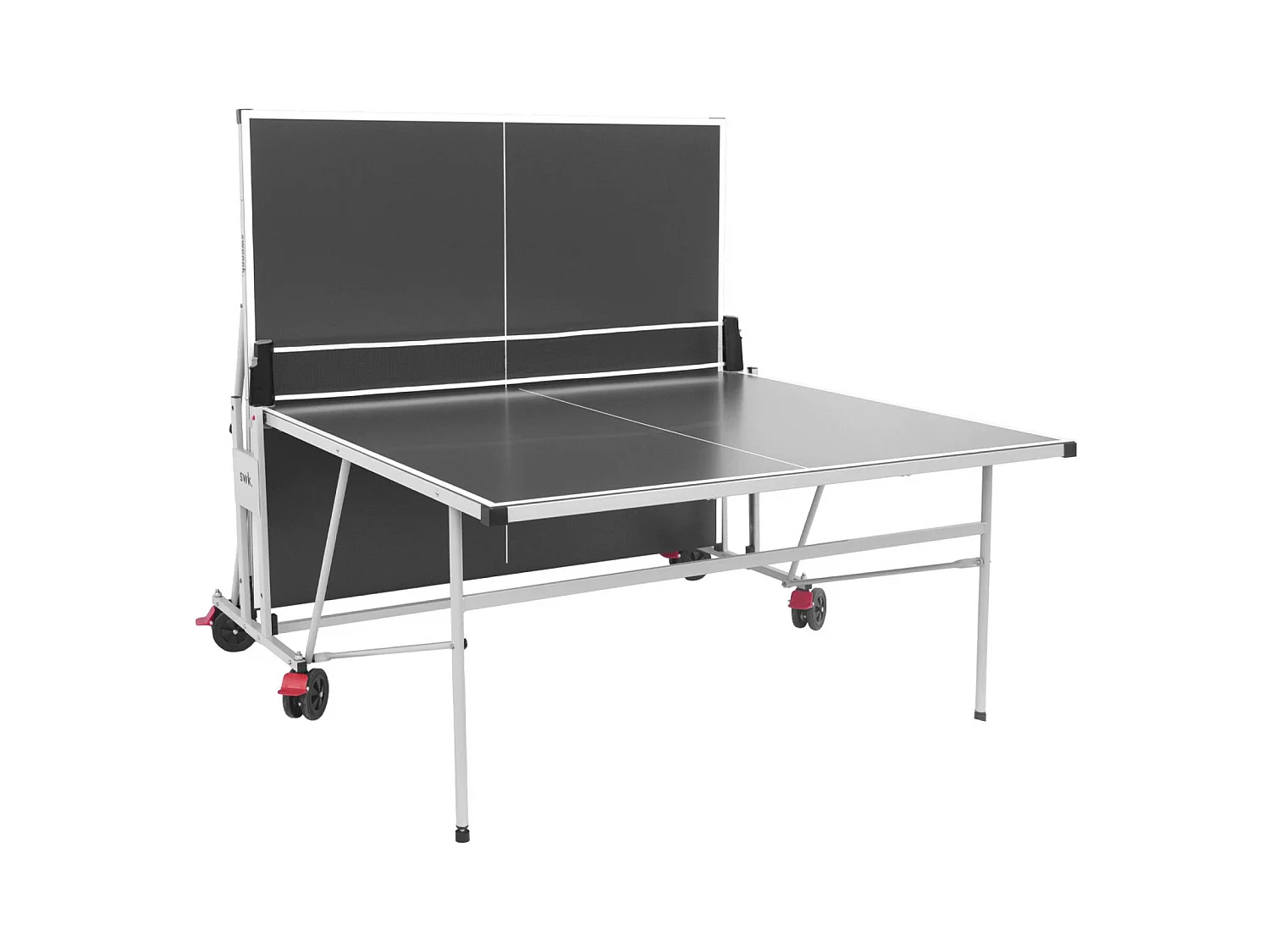 Table de ping pong OUTDOOR grise - table pliable avec 2 raquettes et 3 balles. pour utilisation extérieure. sport tennis de table